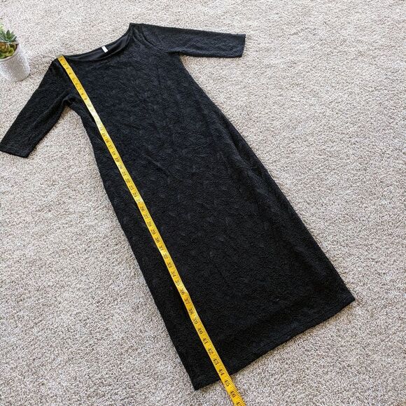 ⭐PinkBlush Midi Long Lace Fitted Black Dress Maternity Medium⭐ - Picture 7 of 8